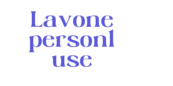 Lavone personl use Font Download