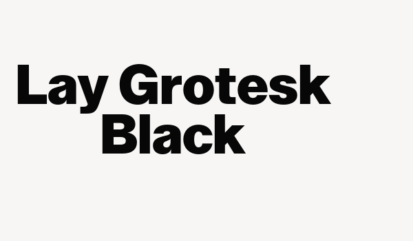 Lay Grotesk Black Font