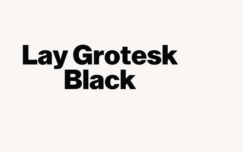 Lay Grotesk Black Font