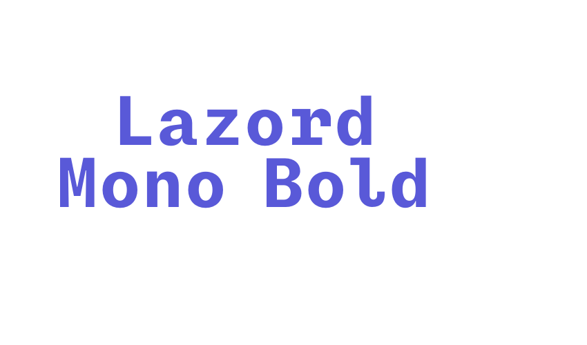 Lazord Mono Bold Font Download