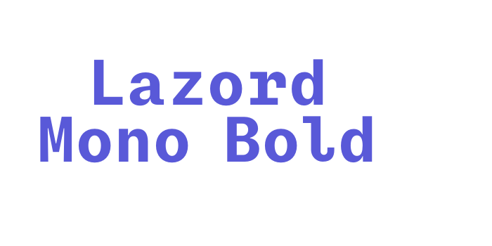 Lazord Mono Bold Font Download