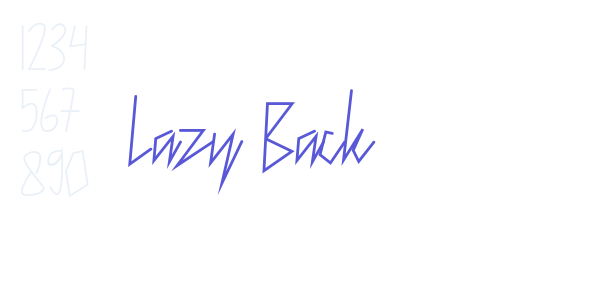 Lazy Back font free