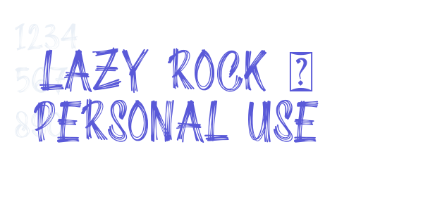 Lazy Rock – Personal Use font free