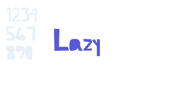 Lazy font