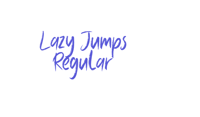 Lazy Jumps Regular Font