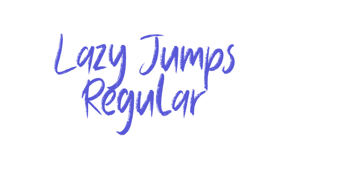 Lazy Jumps Regular Font