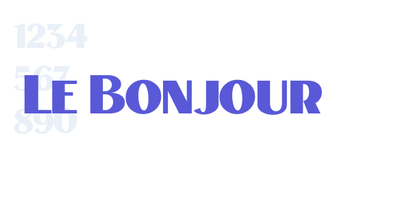 Le Bonjour font free