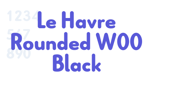 Le Havre Rounded W00 Black font free