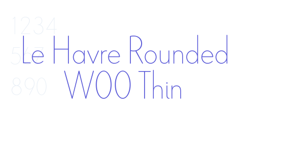 Le Havre Rounded W00 Thin font free