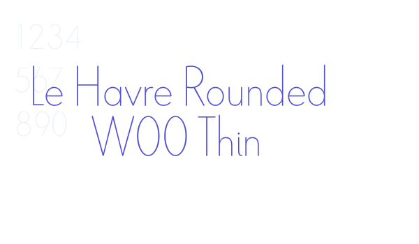 Le Havre Rounded W00 Thin font download