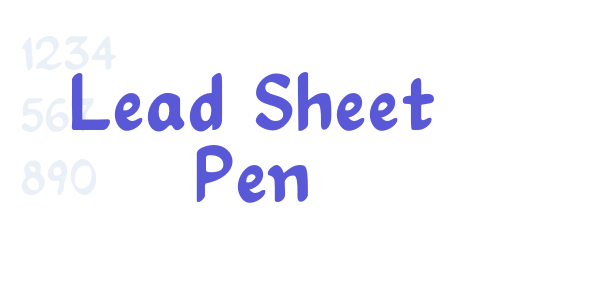 Lead Sheet Pen font