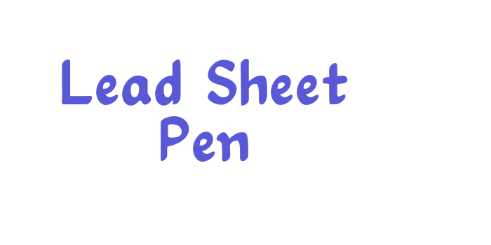 Lead Sheet Pen Font Download