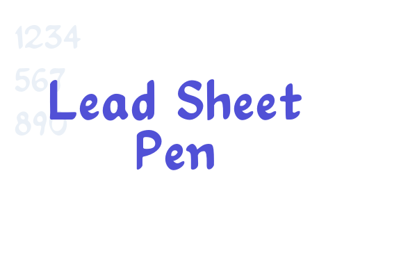 Lead Sheet Pen