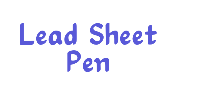 Lead Sheet Pen Font