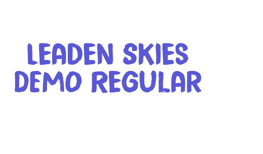 Leaden Skies DEMO Regular Font Download