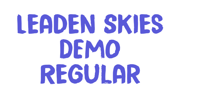 Leaden Skies DEMO Regular Font Download