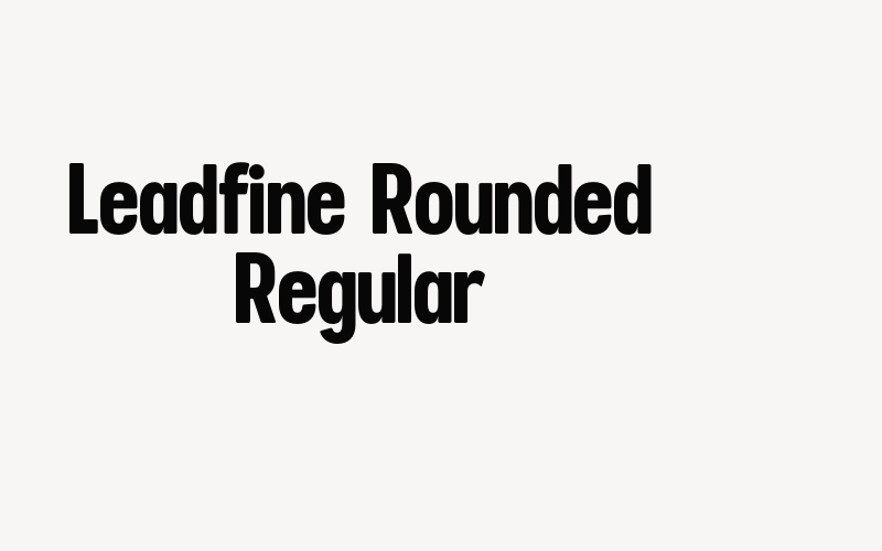 Leadfine Rounded Regular Font