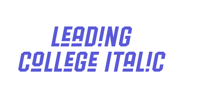 Leading College Italic Font Download