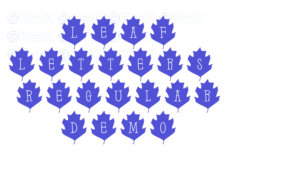 Leaf Letters  Regular Demo-font-download