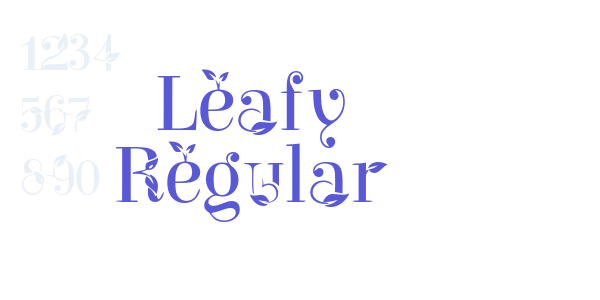 Leafy Regular font