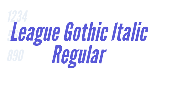 League Gothic Italic Regular font free