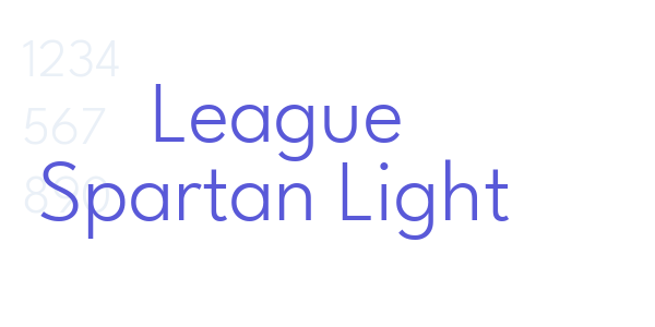 League Spartan Light font