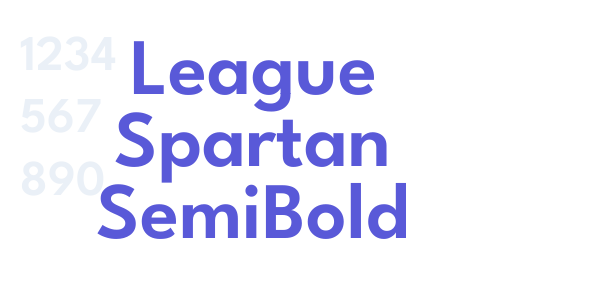 League Spartan SemiBold font