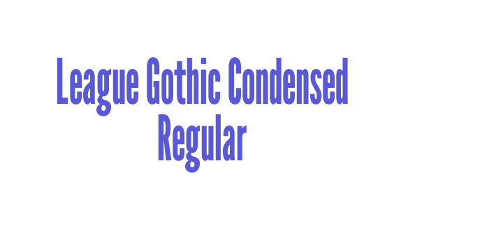 League Gothic Condensed Regular Font Download