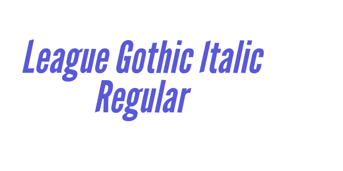 League Gothic Italic Regular Font Download