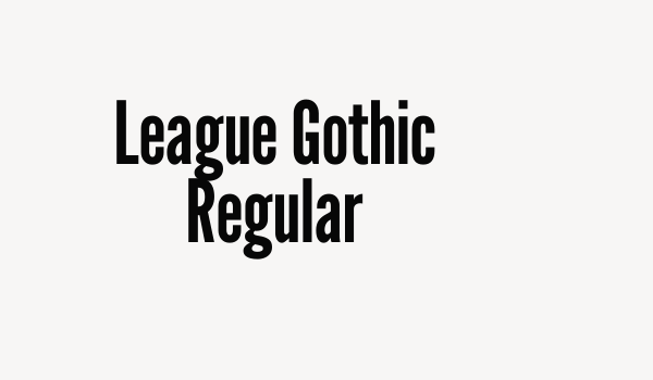 League Gothic Regular Font