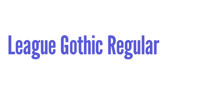 League Gothic Regular Font Download