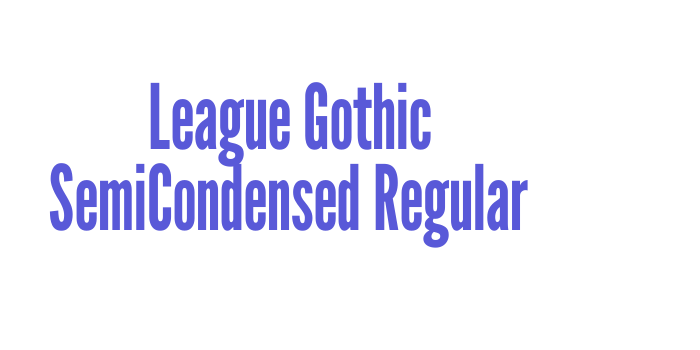 League Gothic SemiCondensed Regular Font Download