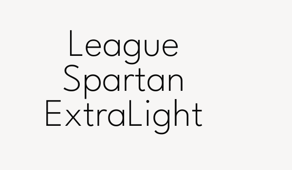 League Spartan ExtraLight Font