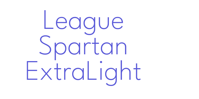 League Spartan ExtraLight Font