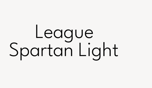 League Spartan Light Font