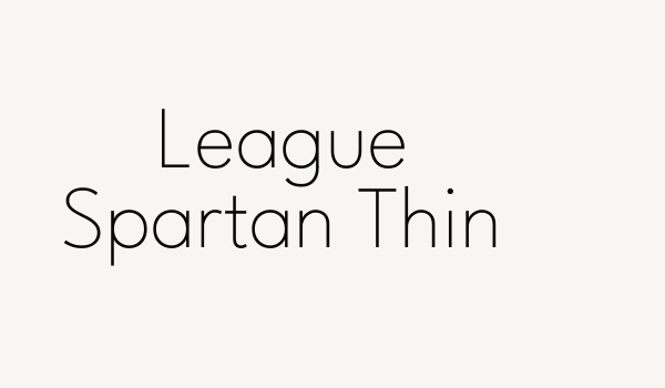 League Spartan Thin Font