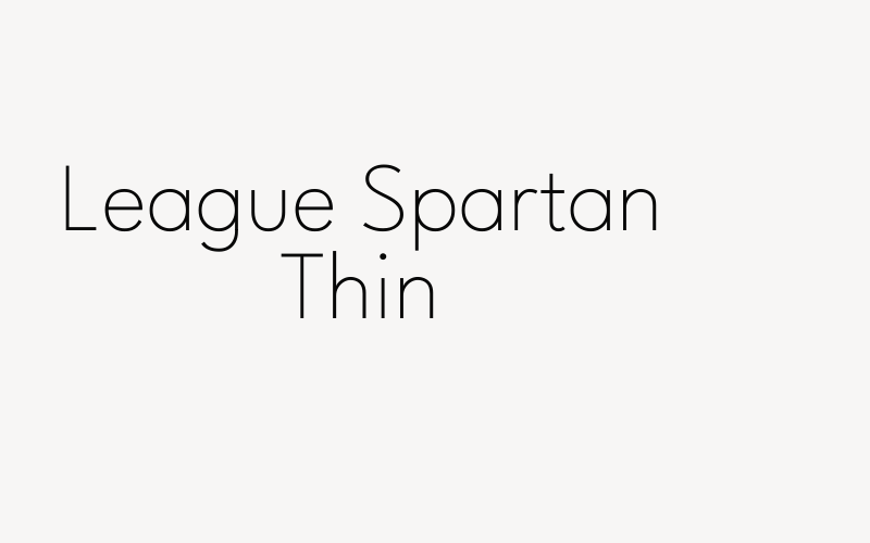 League Spartan Thin Font