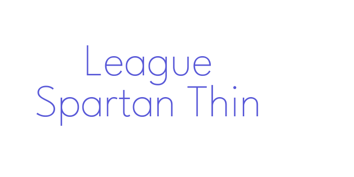 League Spartan Thin Font Download