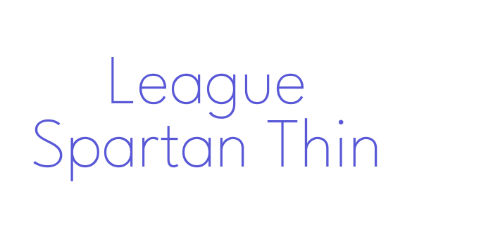 League Spartan Thin Font