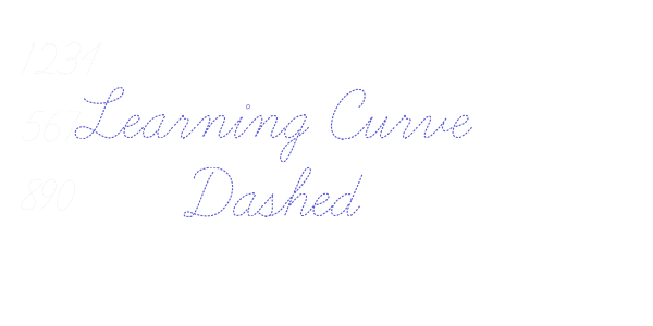 Learning Curve Dashed font free