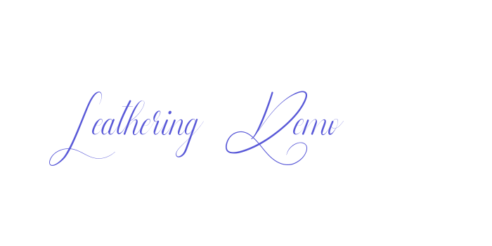 Leathering Demo Font