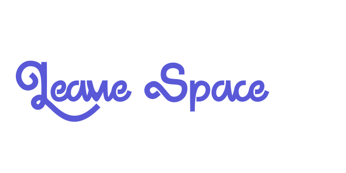 Leave Space Font