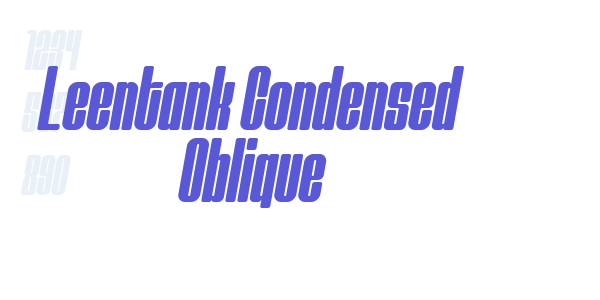 Leentank Condensed Oblique font free