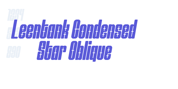 Leentank Condensed Star Oblique font free