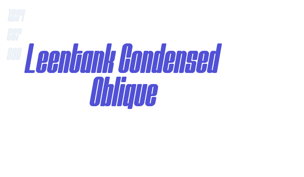 Leentank Condensed Oblique-font-download