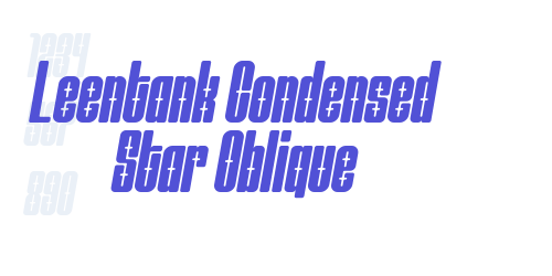 Leentank Condensed Star Oblique-font-download