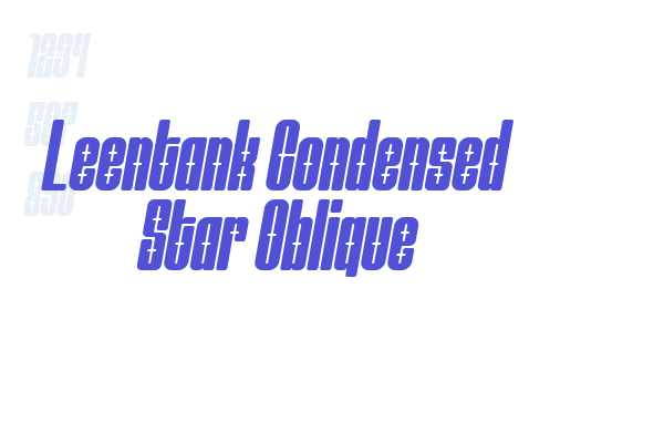 Leentank Condensed Star Oblique