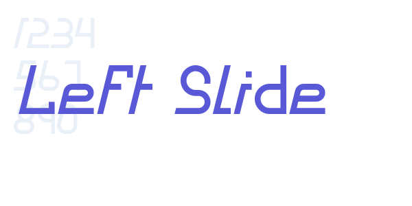 Left Slide font free