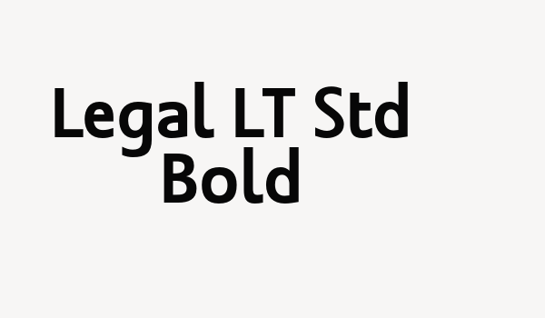 Legal LT Std Bold Font