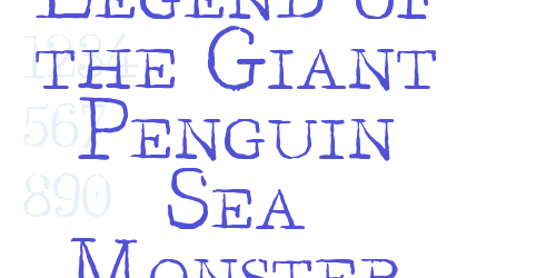 Legend of the Giant Penguin Sea Monster-font-download
